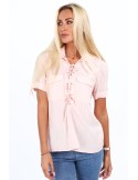 Powder-colored short-sleeved shirt MP25951 - Online store - Boutique